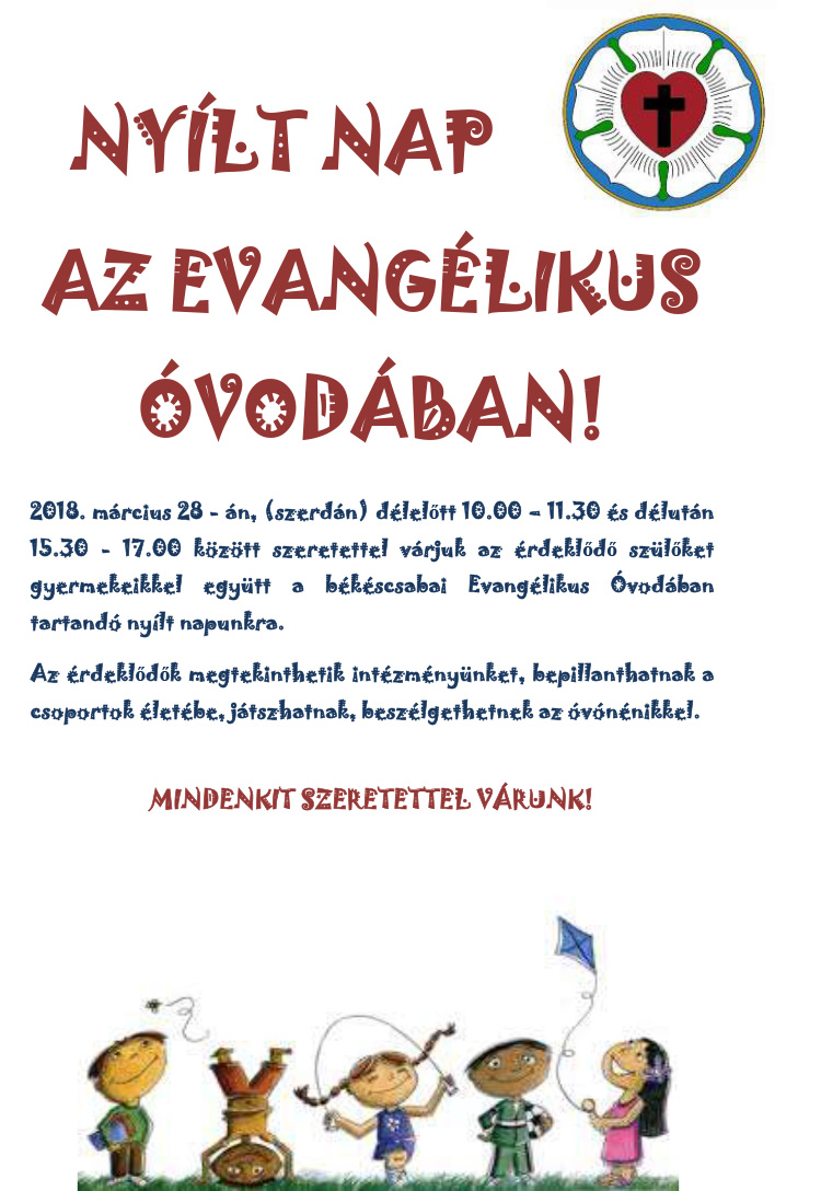Nyilt nap az evanglikus- ovodaban 2018