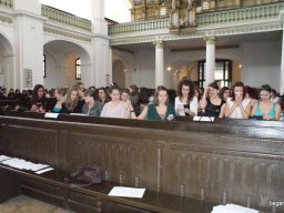 A végzős diákok utolsó áhítata