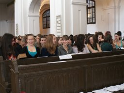 A végzős diákok utolsó áhítata