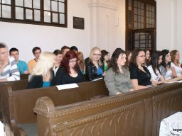 A végzős diákok utolsó áhítata